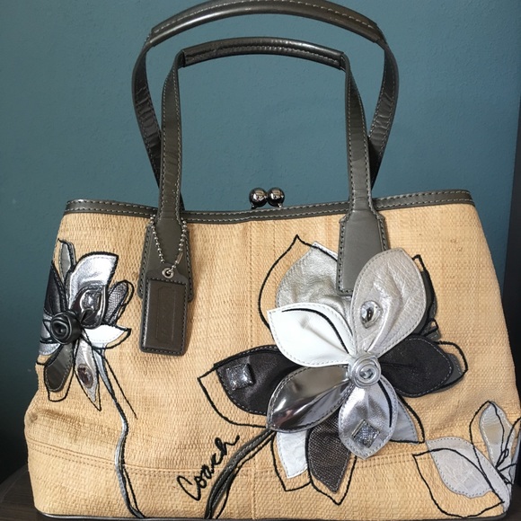 Coach Brand New Natural Embellished Handbag - Picture 1 of 8